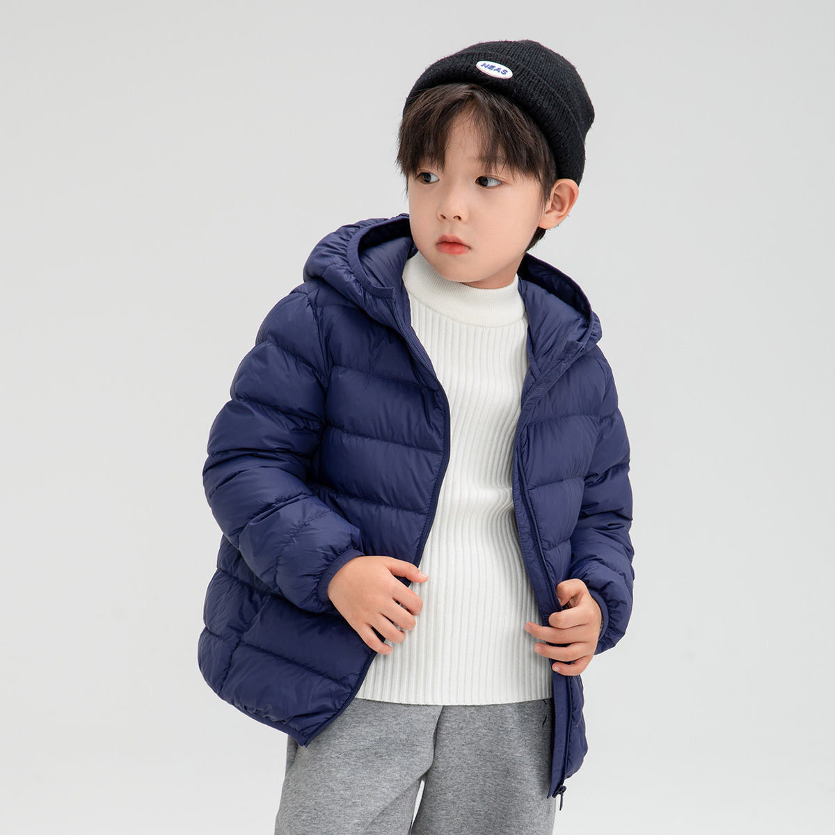 佐西儿童羽绒服男童三防轻薄冬季衣服2025新款秋冬装男孩外套童装