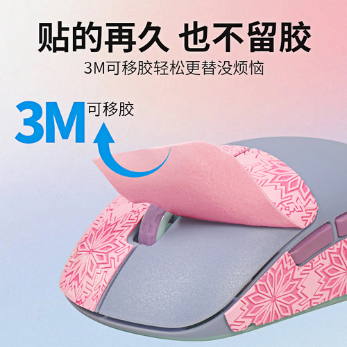 适用xtrfy M42W防滑贴有线无线鼠标贴M4W MZ1W吸汗防汗贴M8W贴纸 - 图3