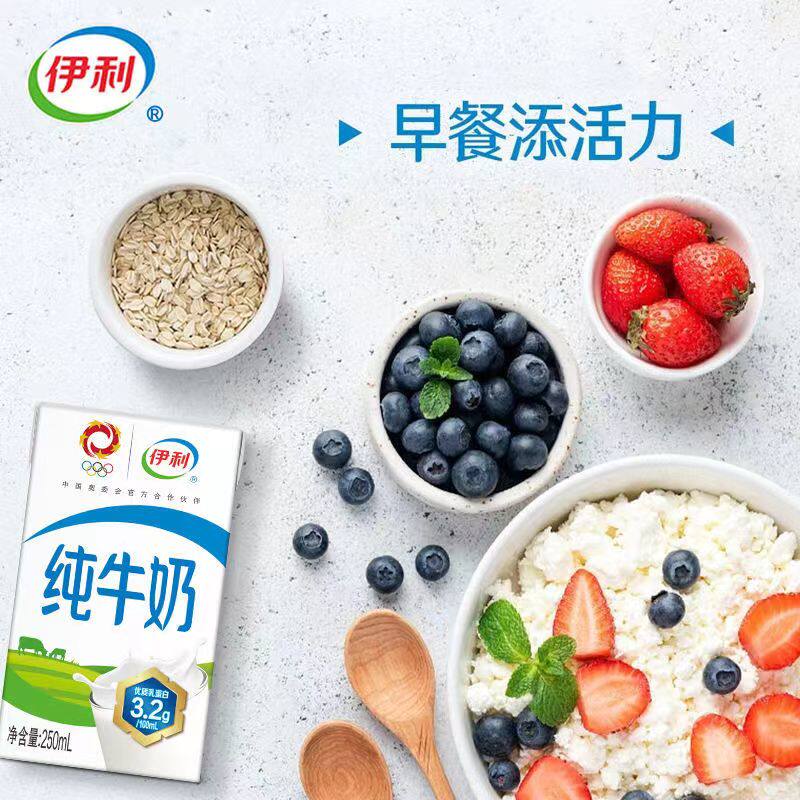 3月新货伊利250ml*16 /纯牛奶 伊利勇鹏纯牛奶