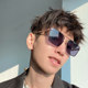 Fashionable internet celebrity square fashion men's sunglasses for driving