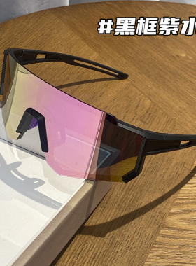 潮枠偏光户外骑行防风太阳镜男女