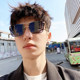 Fashionable internet celebrity square fashion men's sunglasses for driving