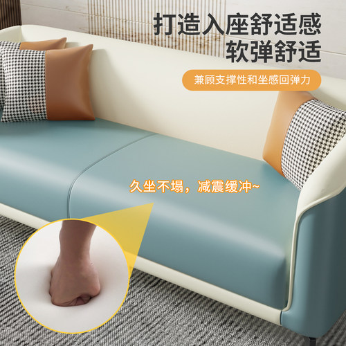 科技布艺小户型沙发实木海绵弹簧出租房客厅2025新款简约现代沙发 - 图2