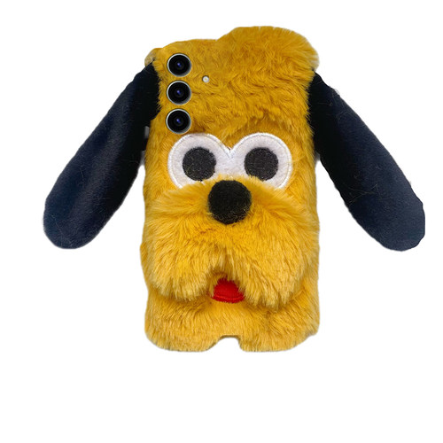 可爱布鲁狗狗适用三星s25edge手机壳s24plus立体s23+十s22卡通s21fe秋冬季s20ultra毛绒s10硅胶s9软s8/note20 - 图3