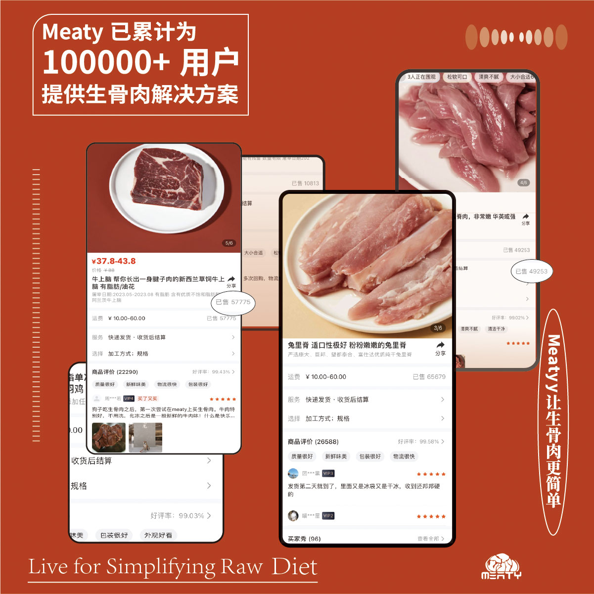 Meaty生骨肉套餐懒人必选10种肉共4500g猫狗食材营养灭菌不混装-图0