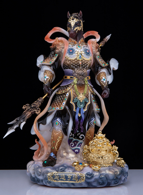 马将军神像汉白玉马年供奉十二生肖马元帅像体吉祥物马运亨通摆件