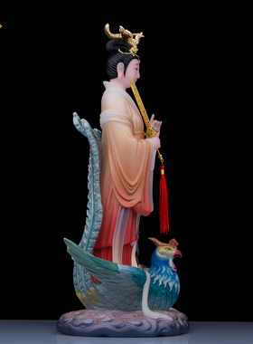 九天玄女神像汉白玉家用摆件