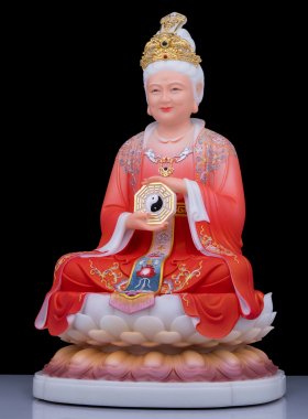 无生老母神像汉白玉家用摆件