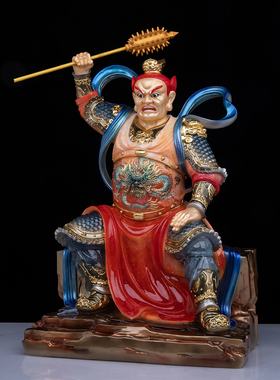 监斋菩萨佛像寺庙斋堂监督使者紧那罗汉菩萨汉白玉家用供奉摆件