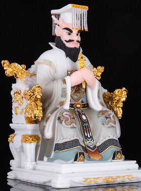 龙王爷神像汉白玉家用摆件