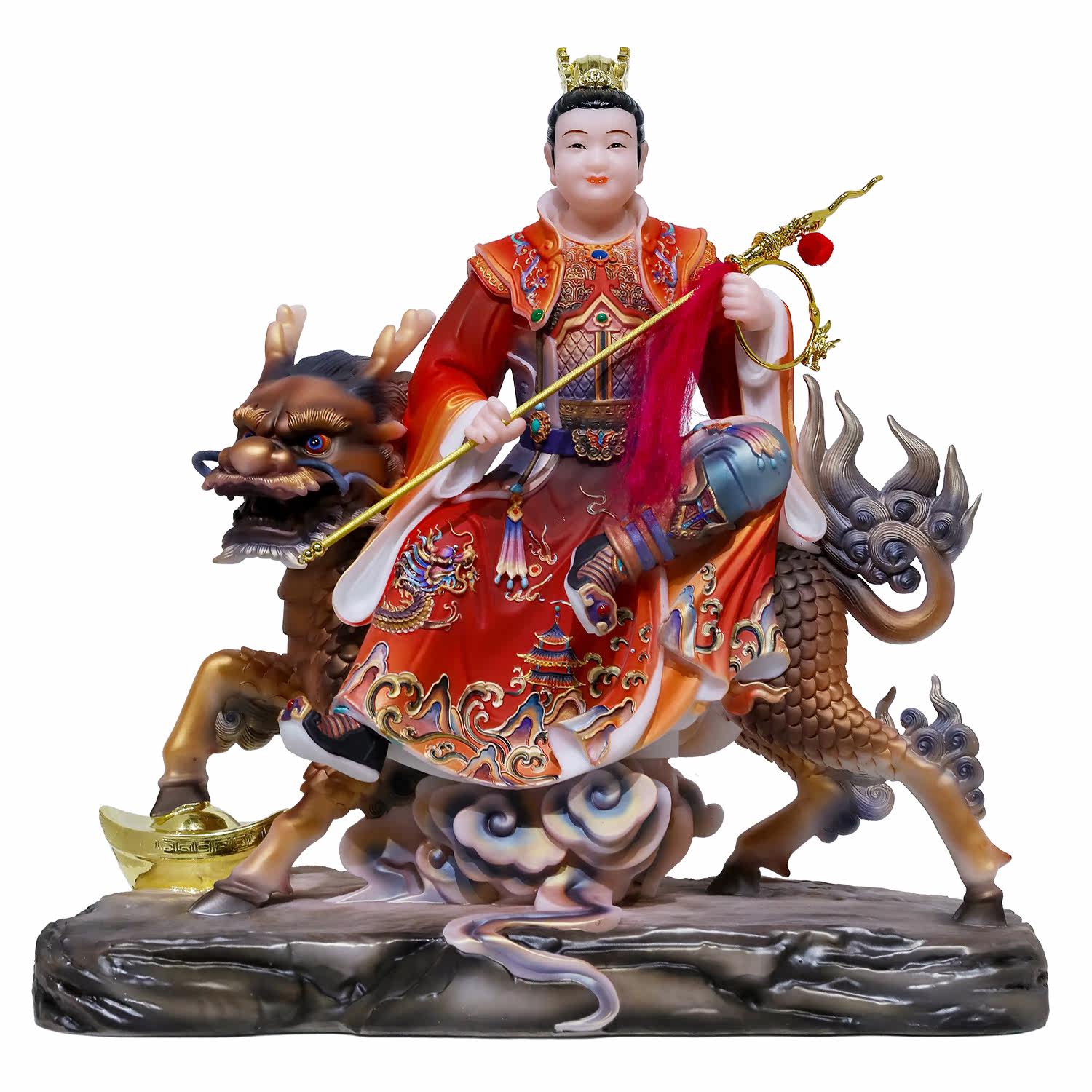 麒麟太子汉白玉神像中坛哪吒三太子骑麒麟太子家用供奉工艺品摆件,淘宝优惠券,粉丝福利购,淘宝优惠卷