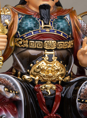 真武大帝神像玄天上帝真武大帝神像玄武山佛祖家用供奉铜像摆件