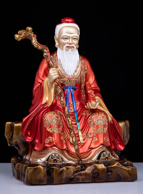 月老星君铜像月下老人神像牵红绳桃花运旺姻缘全铜家用供奉摆件