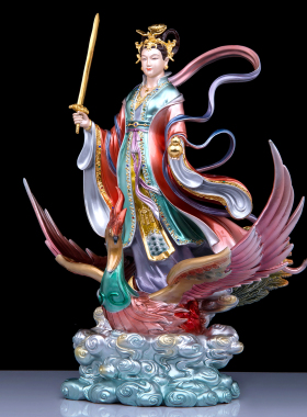 九天玄女铜像家用摆件