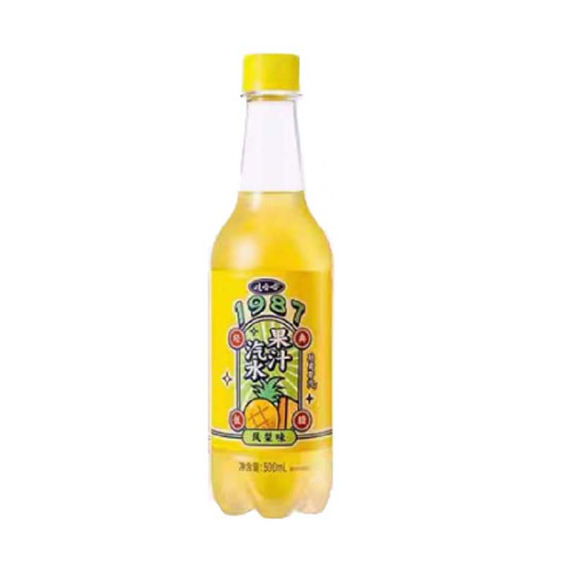 娃哈哈1987果汁汽水500ml瓶装经典橙味凤梨荔枝低糖果味碳酸饮料 - 图3