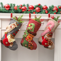 Christmas Decorations Socks Gift Christmas Christmas Socks Hanging Accessories Candy Bags Seniors Snowman Deer Children Apple Bags