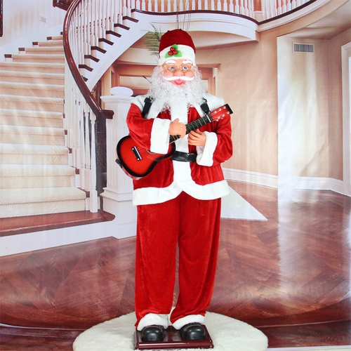 Рождественский декор, электрическая танцующая гитара для пожилых людей
