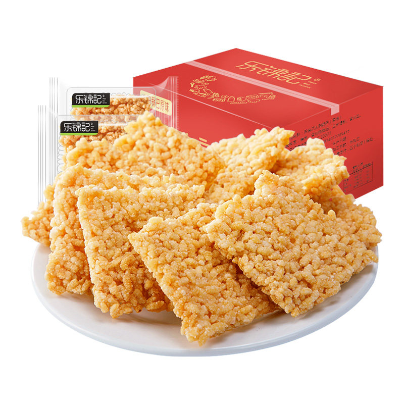乐锦记糯米1000g整箱休闲饼干锅巴 乐锦记安徽膨化食品