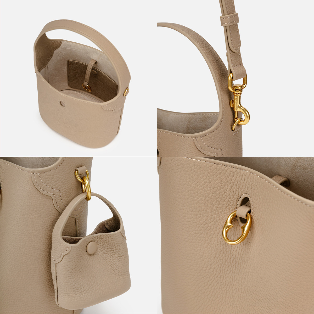 [唐嫣同款]EP雅莹女包 如意云肩水桶中包牛皮斜挎包 25新品B001B,淘宝优惠券,粉丝福利购,淘宝优惠卷