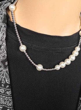 珍珠项链锁骨颈不规则巴洛克嘻哈