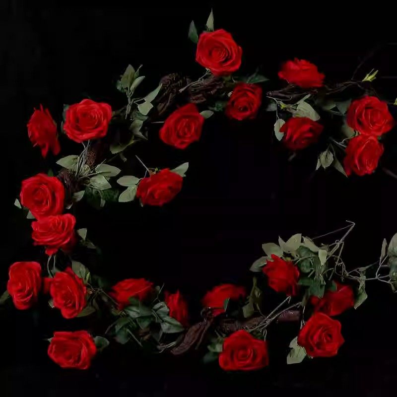 仿真玫瑰花藤假花装饰空调管道缠绕遮挡拱门楼梯藤蔓花婚庆塑料花,淘宝优惠券,粉丝福利购,淘宝优惠卷