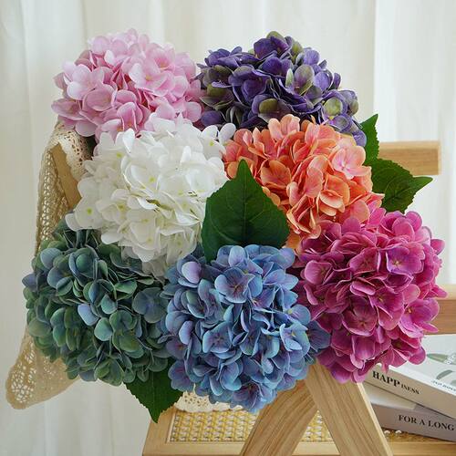 绣球花仿真花手感保湿手感花束客厅摆设餐桌花艺插花装饰摆件假花 - 图2