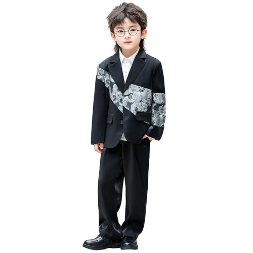 英国NEXT SKK男童国风新中式套装帅气周岁生日礼服花童主持演出服 - 图3