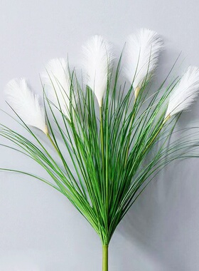 网红大芦苇草花落地家居客厅装饰假花电视柜绿植摆件干花花束85CM