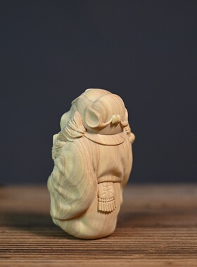 黄杨木雕刻钟馗像文玩手把件桌面摆件家居玄关装饰品木质工艺品