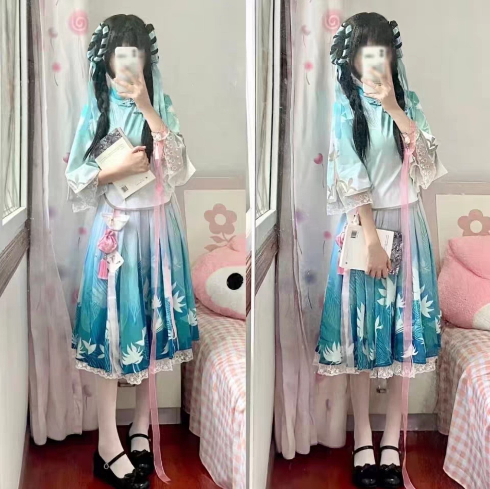 西施诗语江南cos服王者荣耀cosplay民国少女民族风全套装服装现货