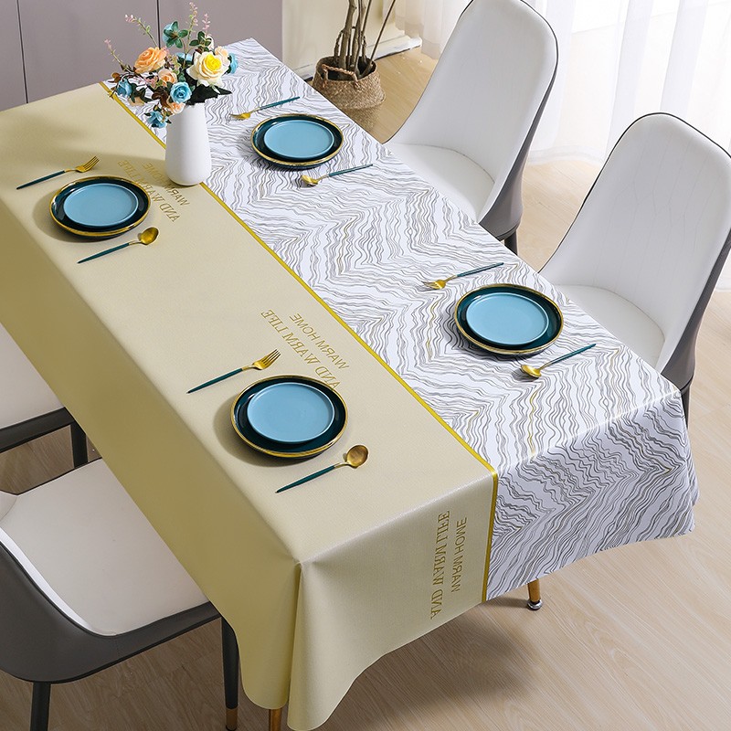 桌布防水防油防烫免洗pvc布艺欧式长方形餐桌布客厅茶几桌垫台布