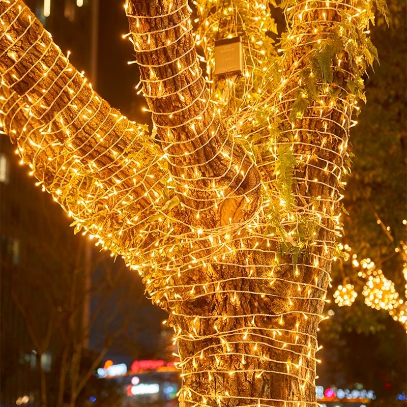 led彩灯闪灯串灯满天星户外灯串装饰氛围灯带树灯景观灯25年新款