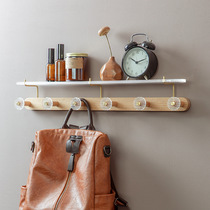 High-end solid wood Clothes hat rack Xuanguan Living room Bedroom hanging clothes rack wall-mounted door rear key bag hook to collect