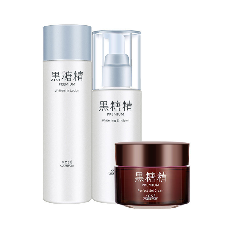 日本kose /高丝黑糖精耀白高化妆水 黑糖精海外面部护理套装