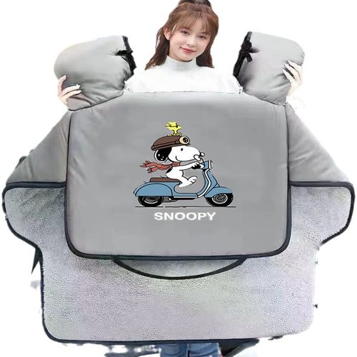 新款冬季通用电动摩托车挡风被加厚加绒款双面防水小电瓶车防风罩 - 图3