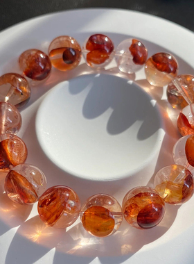 男女天然水晶鲤鱼正宫红无杂质