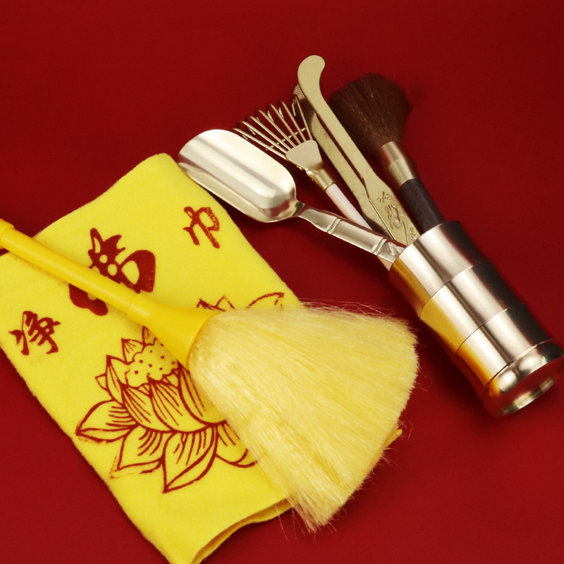 香炉清理工具套装佛尘扫香灰铲香根夹平灰压家用佛堂香灰清洁用品,淘宝优惠券,粉丝福利购,淘宝优惠卷