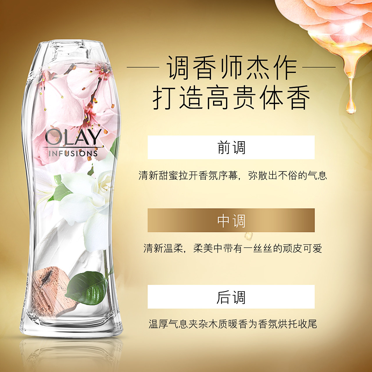 玉兰油香味持久留香保湿女士沐浴露 十七居家日用沐浴露