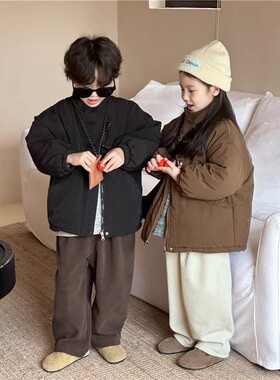 儿童灯芯绒裤子冬季男女