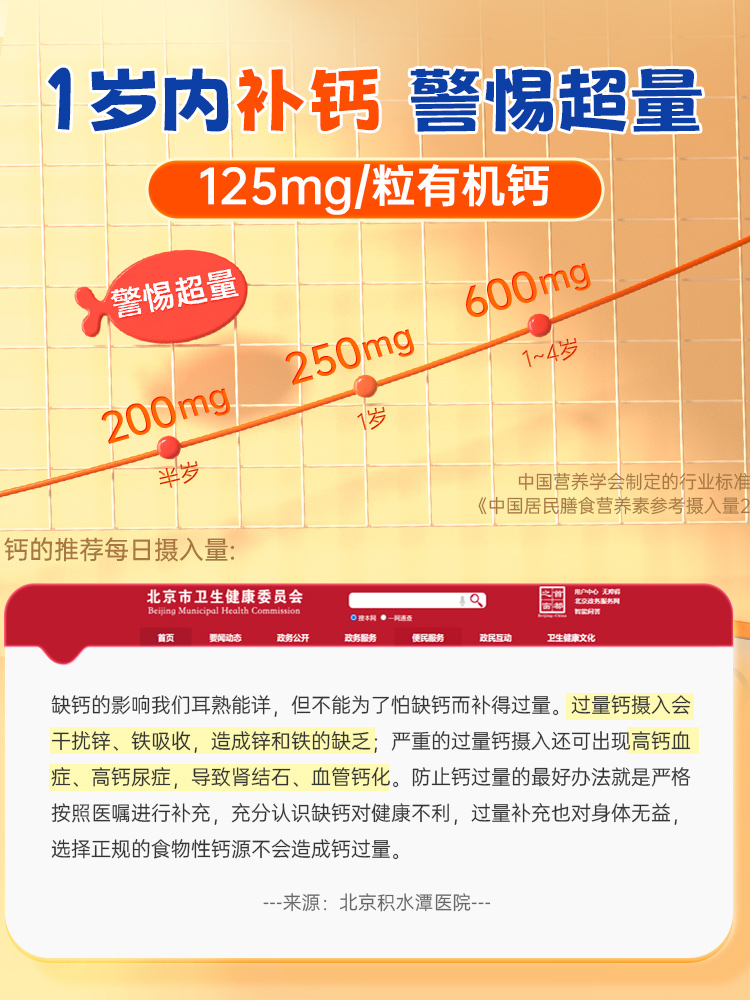 艾瑞可液体钙儿童钙婴儿钙液体婴幼儿补钙铁锌VD3钙镁锌宝宝钙