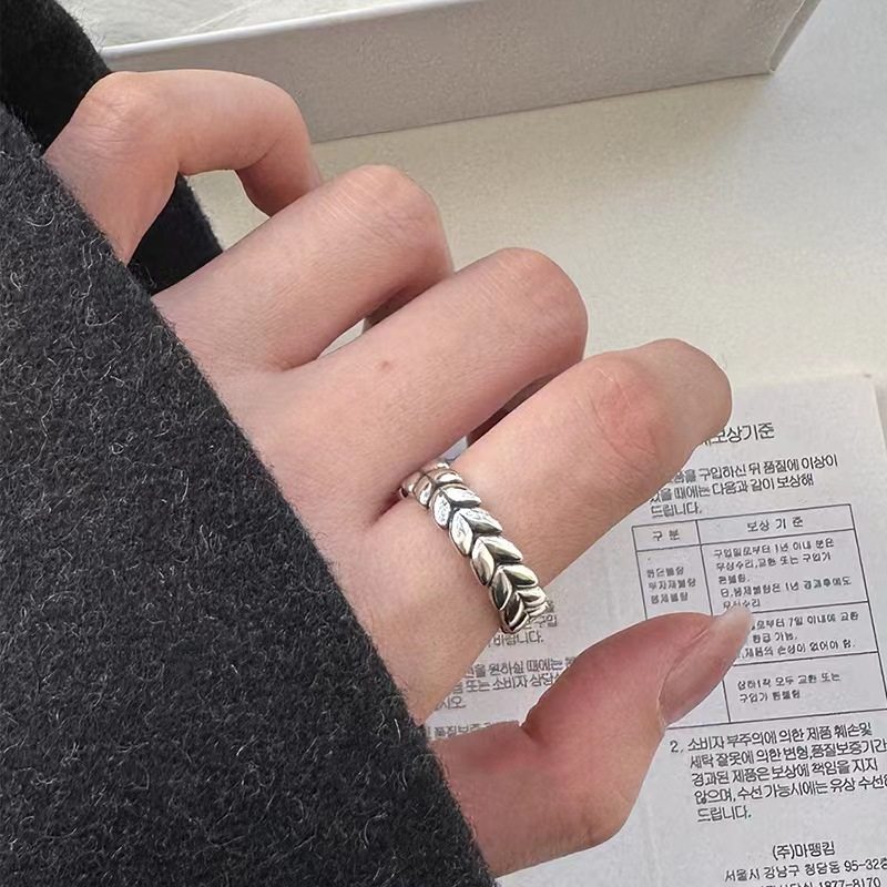 S925新款小众复古特立独行的爱心戒指女时尚简约百搭做旧开口戒,淘宝优惠券,粉丝福利购,淘宝优惠卷