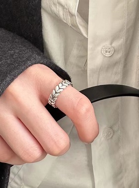 S925复古小众特立独行的爱心戒指