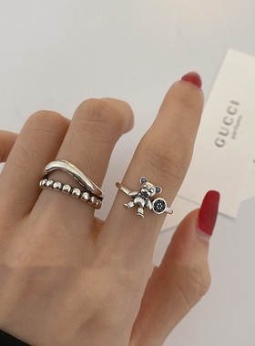 ins圆球感做个性简约百搭戒指