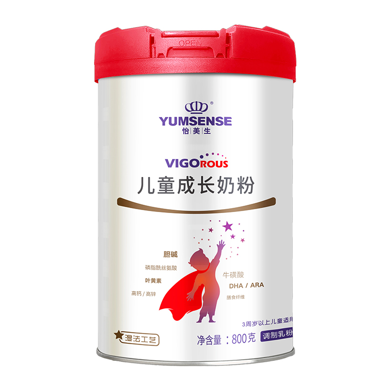 怡美生儿童成长青少年高钙牛奶粉800g