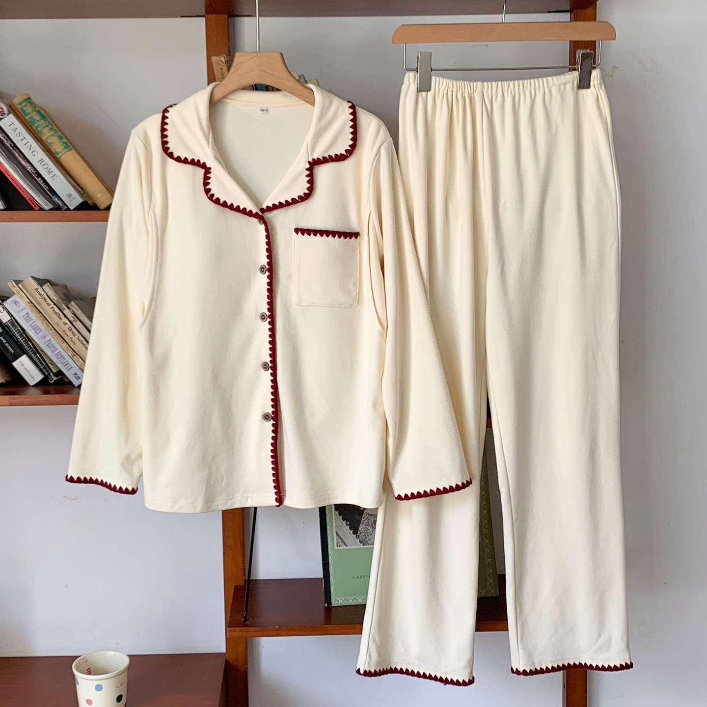 德绒月子服孕妇睡衣自带胸垫孕期加厚睡裤秋冬哺乳产妇冬家居服,淘宝优惠券,粉丝福利购,淘宝优惠卷