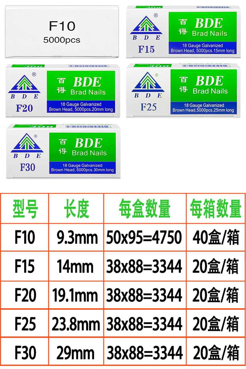 百得枪钉木工F30直排钉1013J码钉422J 码钉T50直钉ST64钢排钉包邮 - 图0