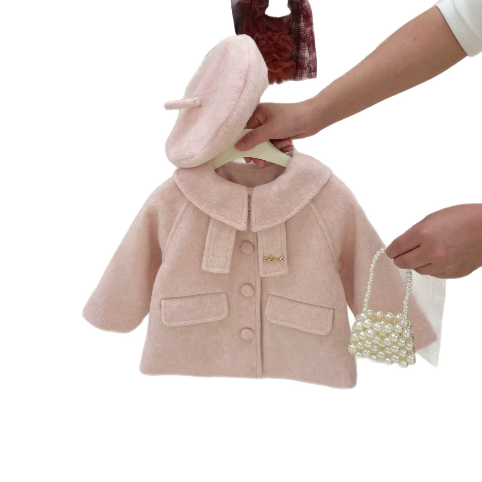 【奶油】奶油粉！女童呢大衣冬季新款儿童甜美中长款呢子外套跨境,淘宝优惠券,粉丝福利购,淘宝优惠卷