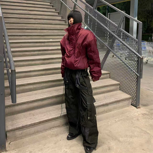 RELABEL 空间关系（四重奏续）六口袋手抓温控褶皱尼龙工装飘带裤 - 图2