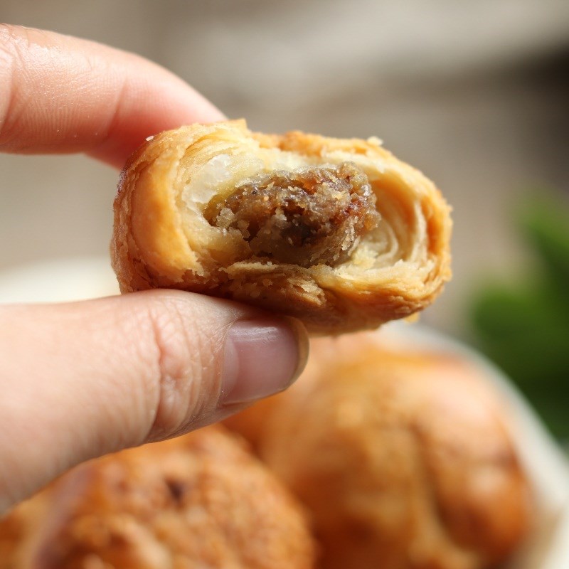 唐山特产棋子烧饼千层酥皮精选瘦肉馅油盐酥饼零食小吃一斤包邮-图2