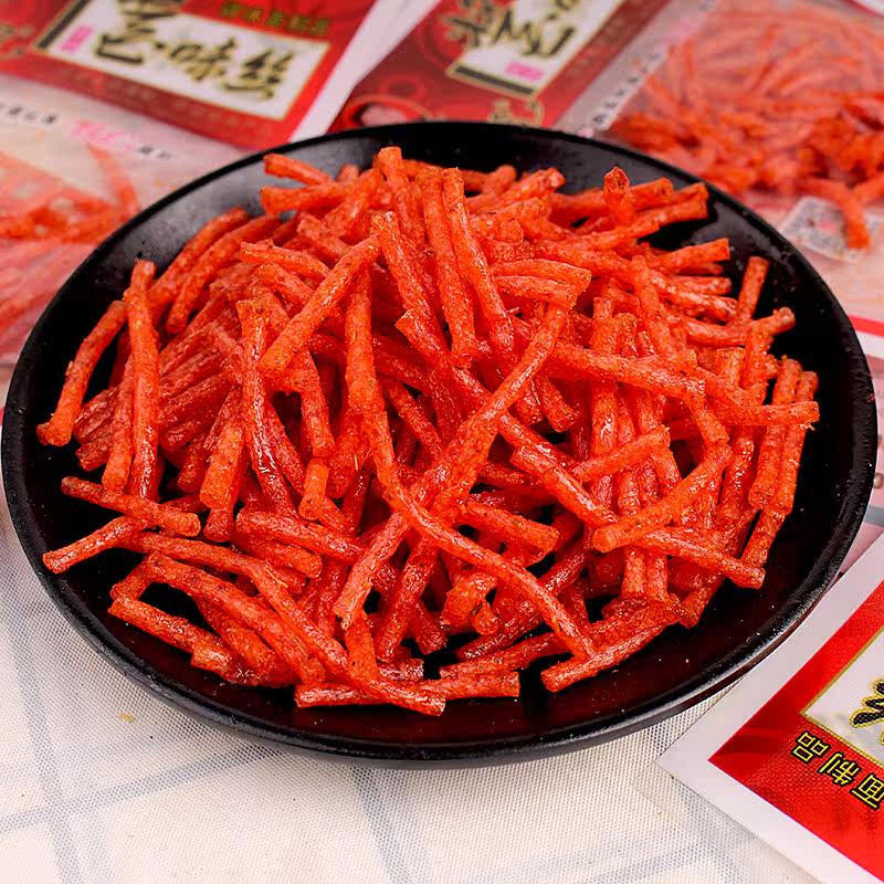酱味丝辣条小零食90后校园5毛钱儿时怀旧麻辣好吃的休闲食品